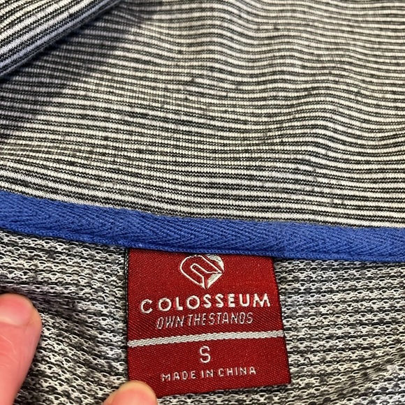 COLOSSEUM | striped full zip university of Kentucky cowl neck sweatshirt, size S - Picture 2 of 3